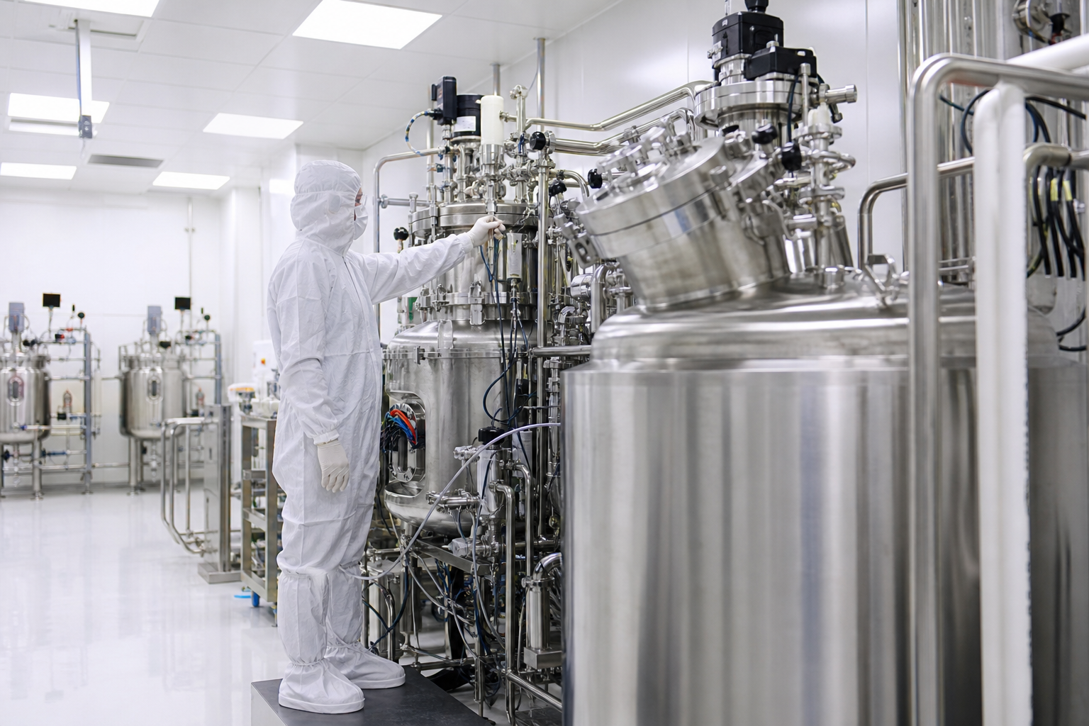 GMP-compliant pharmaceutical cleanroom environment