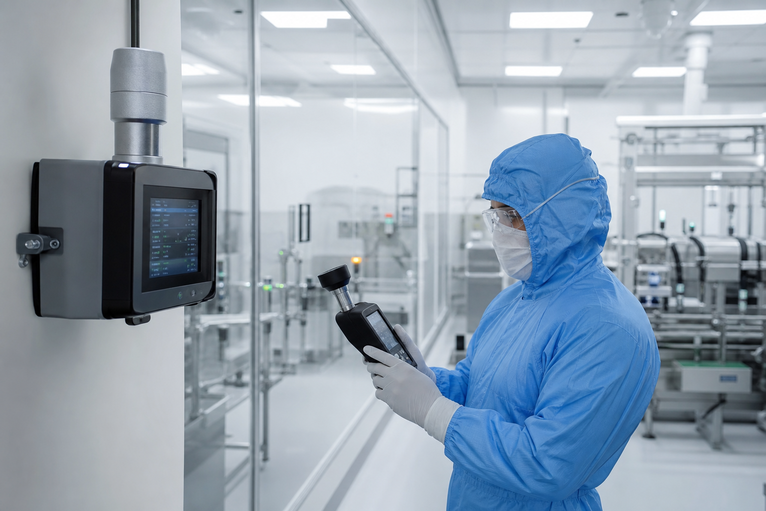 Environmental monitoring in pharmaceutical cleanroom